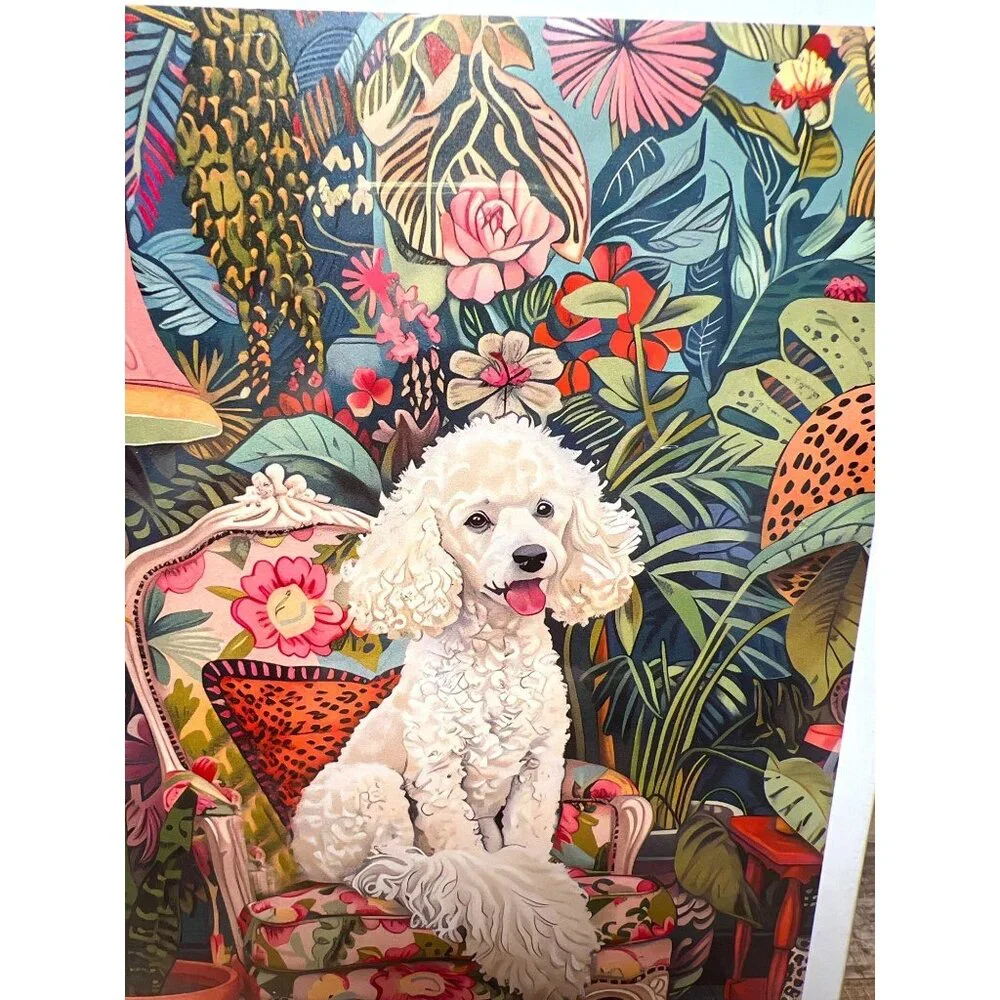 Colorful Poodle Artwork 1000 Piece Jigsaw Puzzle Challenging Adult Hobby